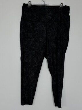 Danskin Gray/Black Snakeskin Print Leggings L